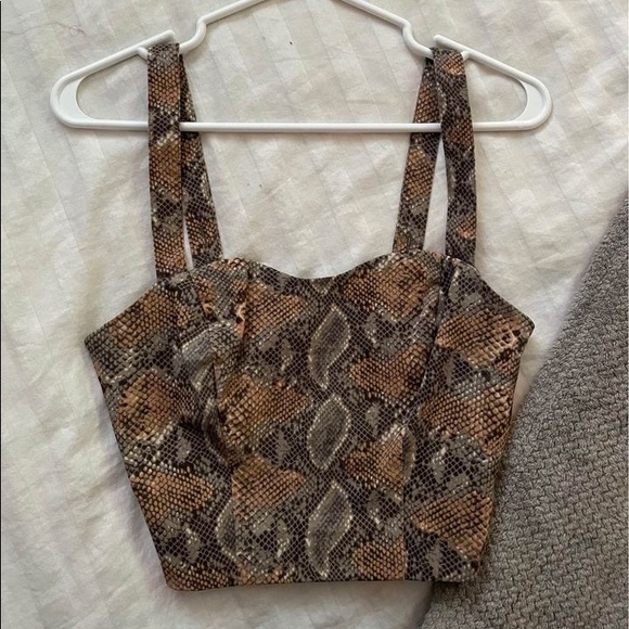 Faux Snakeskin Sweetheart Bustier - Picture 5 of 6